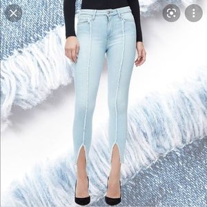 Good American cropped light wash jeans
